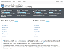 Tablet Screenshot of mathsciencestudy.com